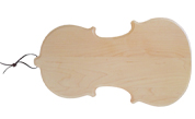 Violin shaped wood cutting board