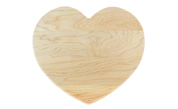 Novelty heart shaped wood cutting board