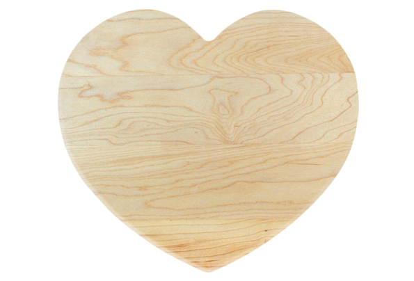 Novelty heart shaped cutting board