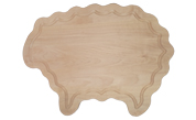 Sheep shaped wood cutting board