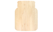 Novelty mason jar shaped maple cutting board